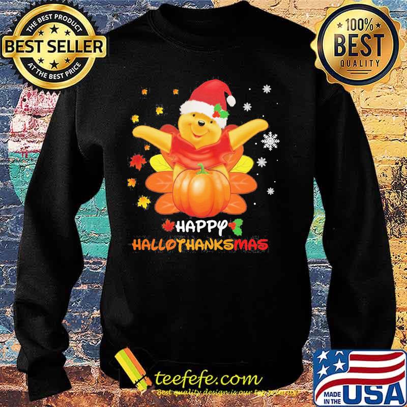 Pooh snow happy hallothanksmas s Sweater Pooh snow happy hallothanksmas s Sweater