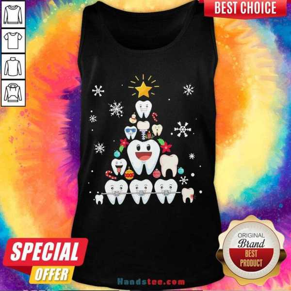 Pretty Dental Teeth Tree Christmas Shirt