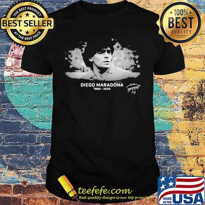 R.I.P 10 Diego Maradona 1960-2020 Argentina Soccer Legend Shirt