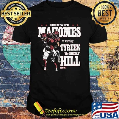 Riding with mahomes co staring tyreek the cheetah hill nfl football shirt