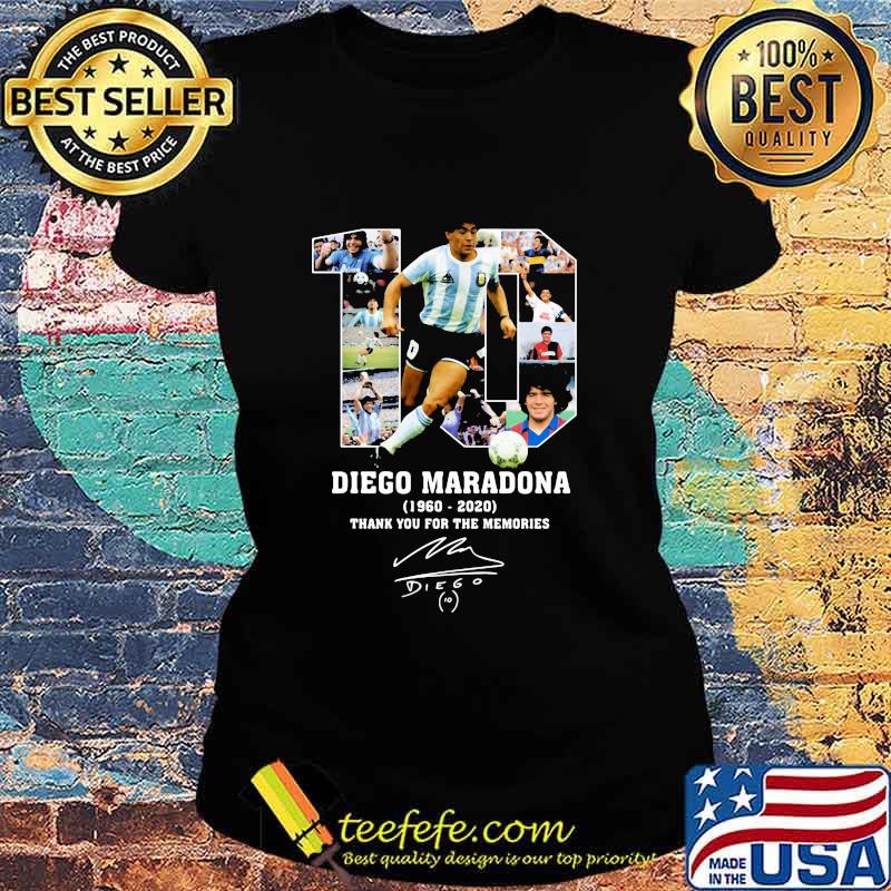 Rip Diego Maradona Argentinian Football Legend And World Signature Shirt Ladies tee Rip Diego Maradona Argentinian Football Legend And World Signature Shirt Ladies tee