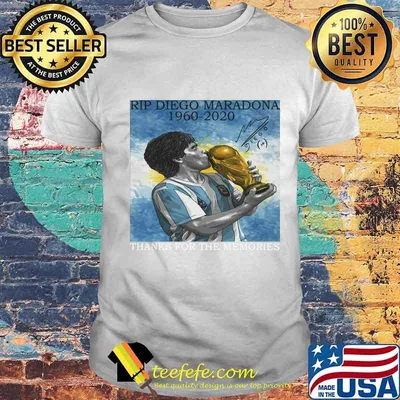Rip Diego Maradona Football 1960 Legend Argentina World Cup N10 Signature Shirt