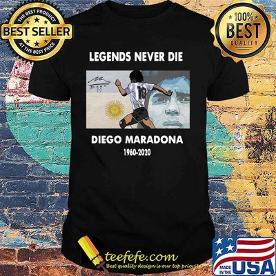 Rip Legends Never Die Diego Maradona 1960 2020 Sun Signature Shirt