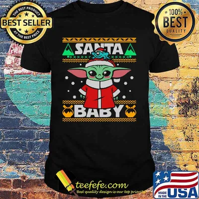 Santa baby yoda ugly christmas shirt