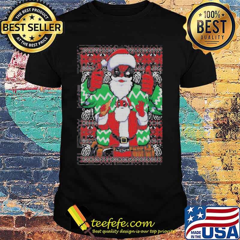 Santa deadpool ugly christmas shirt