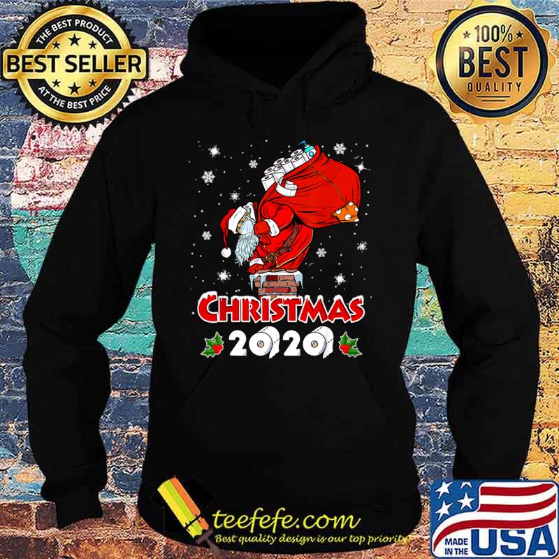 Santa With Face Mask Quarantine Christmas 2020 Toilet Papers Shirt Hoodie Santa With Face Mask Quarantine Christmas 2020 Toilet Papers Shirt Hoodie
