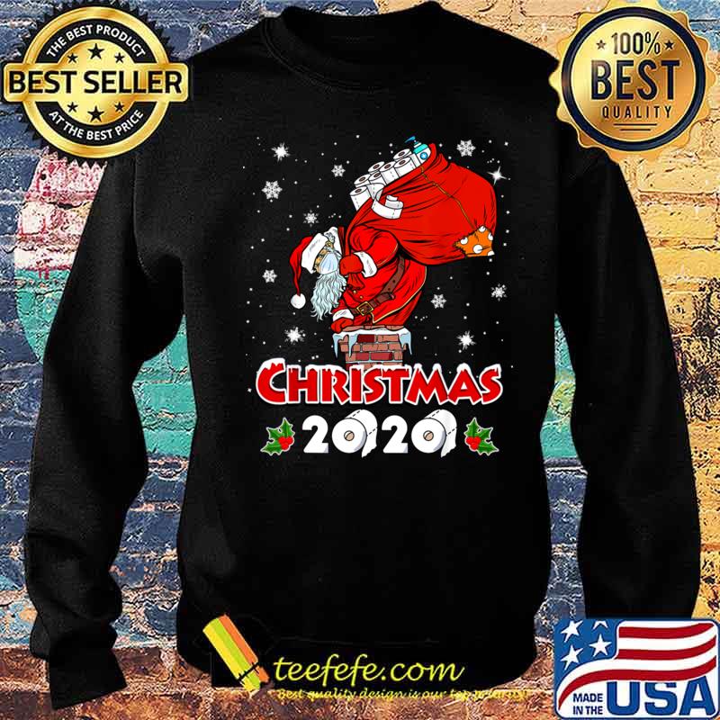 Santa With Face Mask Quarantine Christmas 2020 Toilet Papers Shirt Sweater Santa With Face Mask Quarantine Christmas 2020 Toilet Papers Shirt Sweater