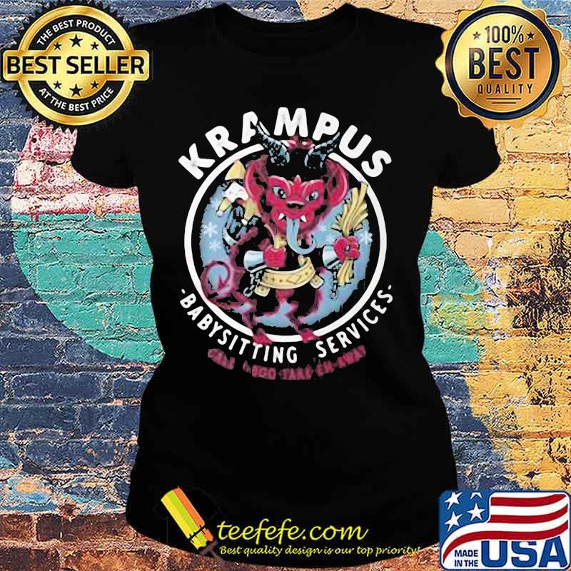 Satan krampus babysitting services s Ladies tee Satan krampus babysitting services s Ladies tee