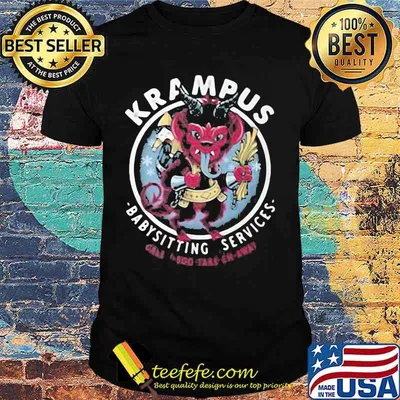 Satan krampus babysitting services shirt