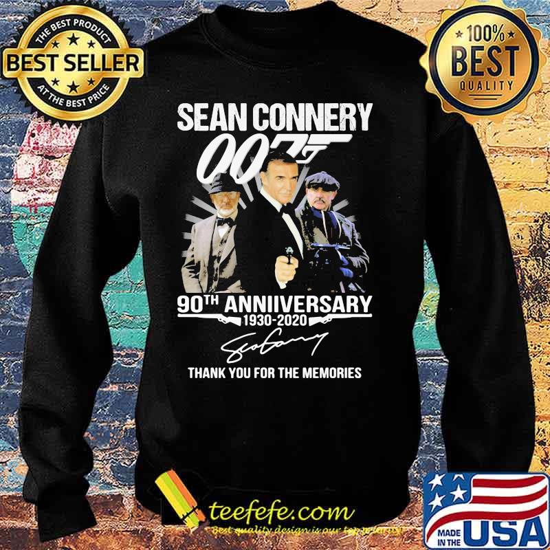 Sean connery 007 90th anniversary 1930 2020 thank you for the memories signature s Sweater Sean connery 007 90th anniversary 1930 2020 thank you for the memories signature s Sweater