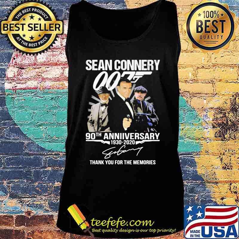 Sean connery 007 90th anniversary 1930 2020 thank you for the memories signature s Tank top Sean connery 007 90th anniversary 1930 2020 thank you for the memories signature s Tank top