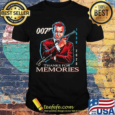 Sean connery 1930 2020 thank for memories signature shirt