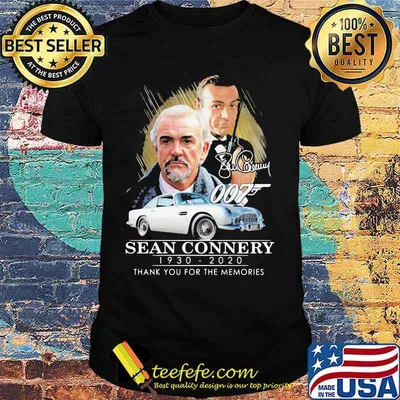 Sean connery 1930 2020 thank you for the memories signature shirt