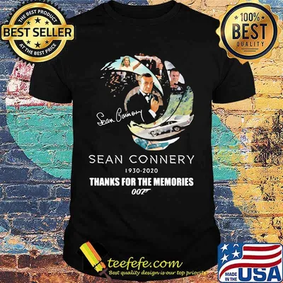 Sean connery 1930 2020 thank you for the memories signature shirt