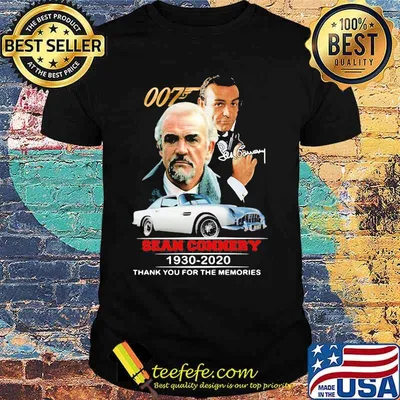 Sean connery 1930 2020 thank you for the memories signature shirt