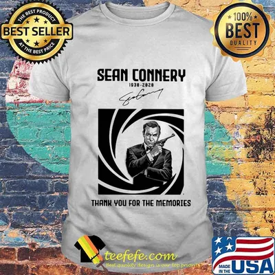 Sean connery 1930 2020 thank you for the memories signature shirt