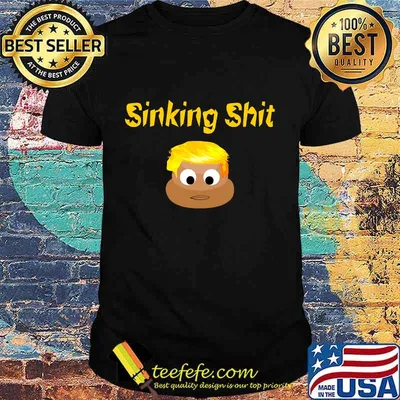 Sinking trump ship poop emoji biden big fail lie truth shit shirt