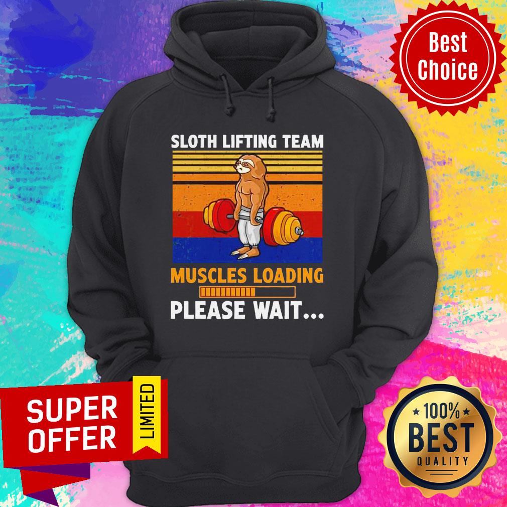 Sloth Lifting Team Muscles Loading Please Wait Vintage Shirt