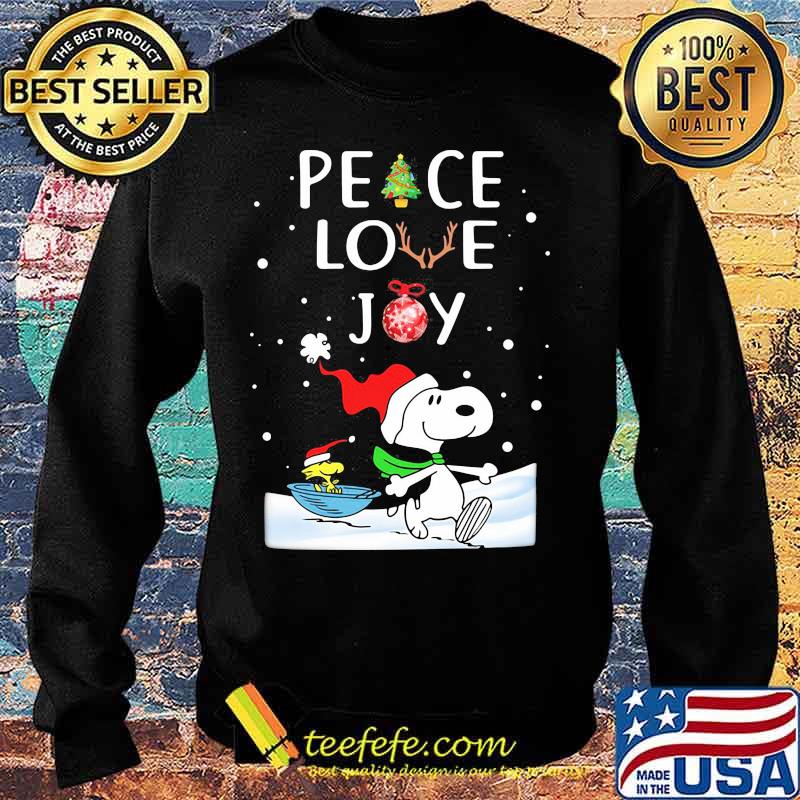 Snoopy and woodstock christmas peace love joy s Sweater Snoopy and woodstock christmas peace love joy s Sweater