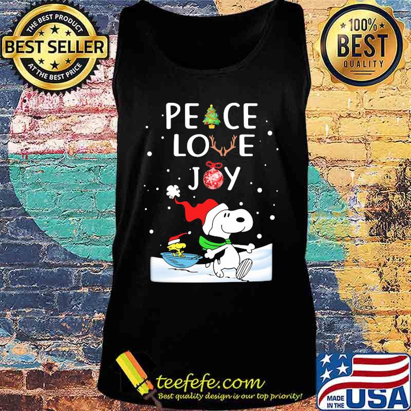 Snoopy and woodstock christmas peace love joy s Tank top Snoopy and woodstock christmas peace love joy s Tank top