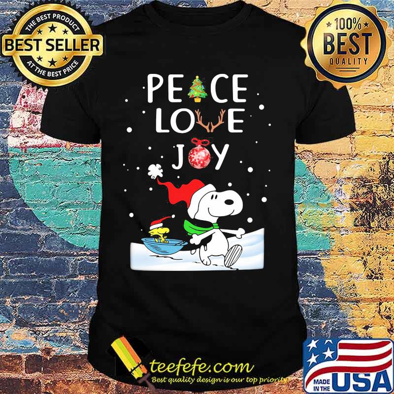 Snoopy and woodstock christmas peace love joy shirt Snoopy and woodstock christmas peace love joy shirt