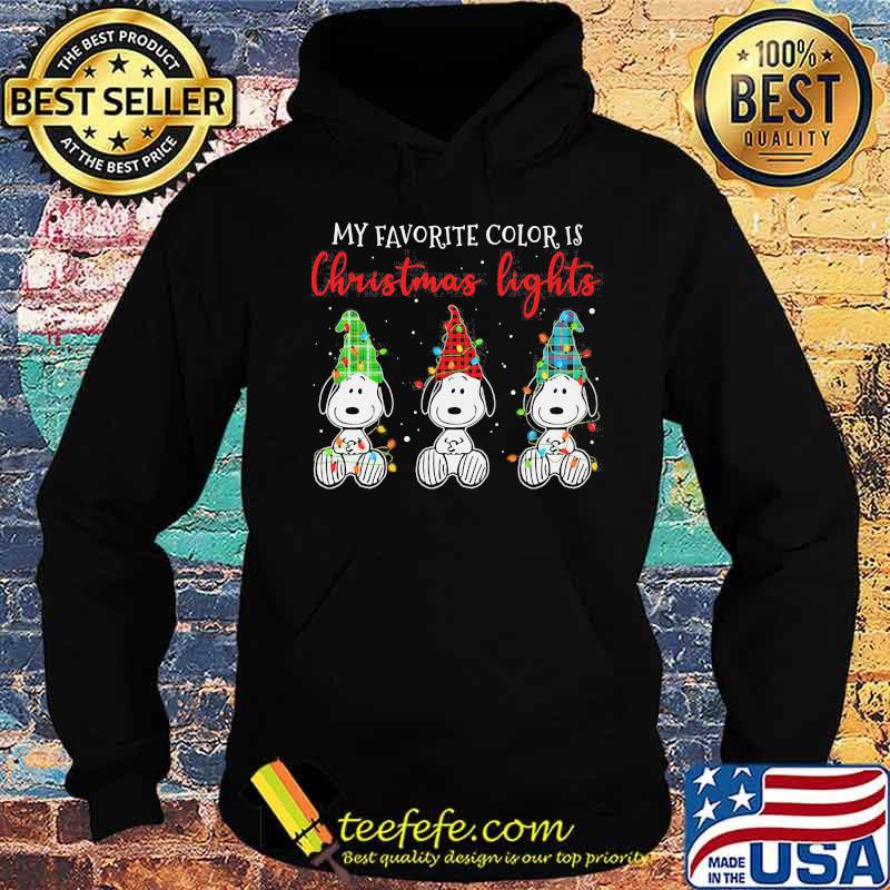 Snoopy my favorite color is christmas lights s Hoodie Snoopy my favorite color is christmas lights s Hoodie