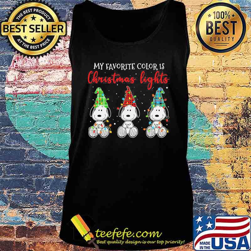 Snoopy my favorite color is christmas lights s Tank top Snoopy my favorite color is christmas lights s Tank top