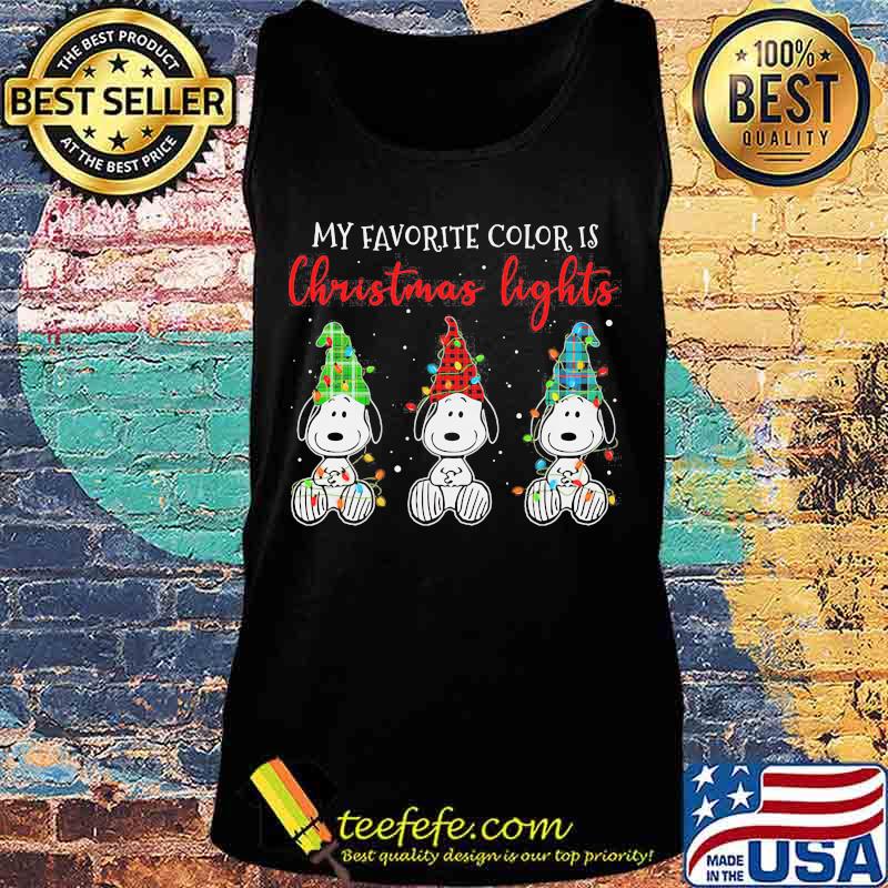 Snoopy my favorite color is christmas lights s Tank top Snoopy my favorite color is christmas lights s Tank top