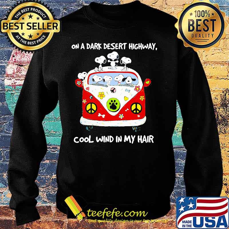 Snoopy riding peace bus on a dark desert highway cool wind in my hair s Sweater Snoopy riding peace bus on a dark desert highway cool wind in my hair s Sweater