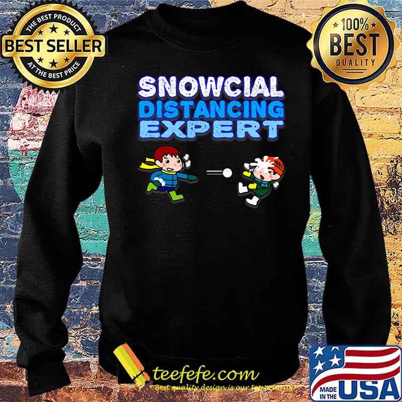 Snowcial Distancing Expert Boys Shirt Sweater Snowcial Distancing Expert Boys Shirt Sweater