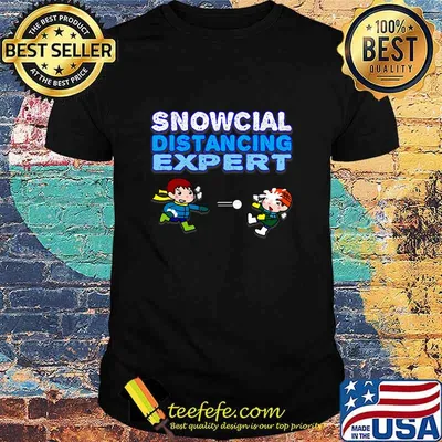 Snowcial Distancing Expert Boys Shirt