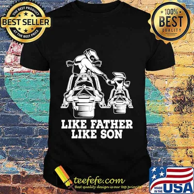 Snowmobile Like Father Like Son Snowcross Christmas Shirt