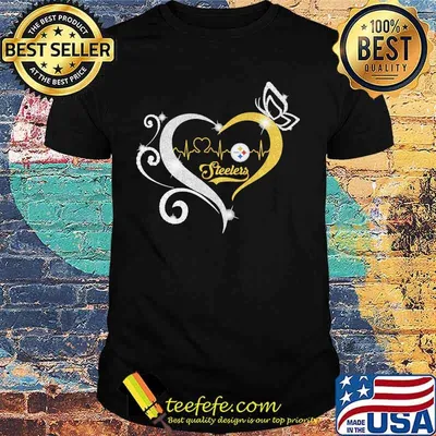 Steelers Butterflies Heart Beat Shirt