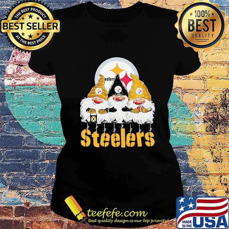 Steelers Gnome Merry Christmas Shirt Ladies tee Steelers Gnome Merry Christmas Shirt Ladies tee