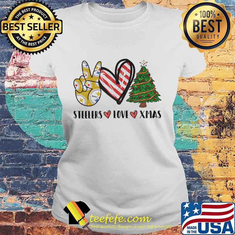 Steelers Love Xmas Christmas Tree Heart Shirt Laides tee Steelers Love Xmas Christmas Tree Heart Shirt Laides tee