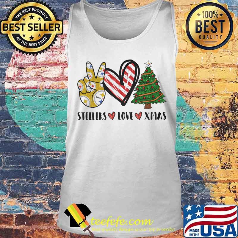 Steelers Love Xmas Christmas Tree Heart Shirt Tank top Steelers Love Xmas Christmas Tree Heart Shirt Tank top