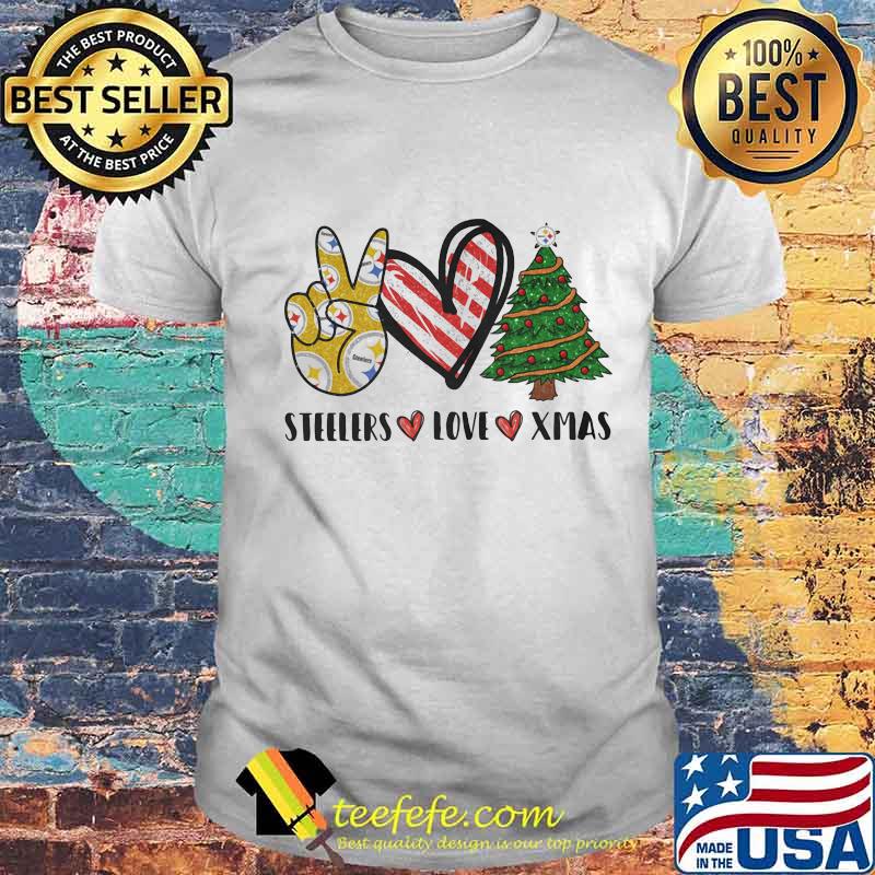 Steelers Love Xmas Christmas Tree Heart Shirt Steelers Love Xmas Christmas Tree Heart Shirt