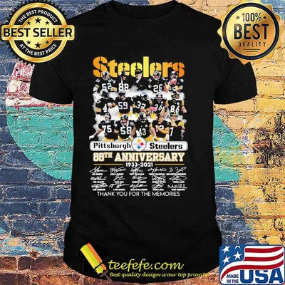 Steelers Pittsburgh 88th Anniversary 1933 2021 Birthday Signature Rugby Shirt