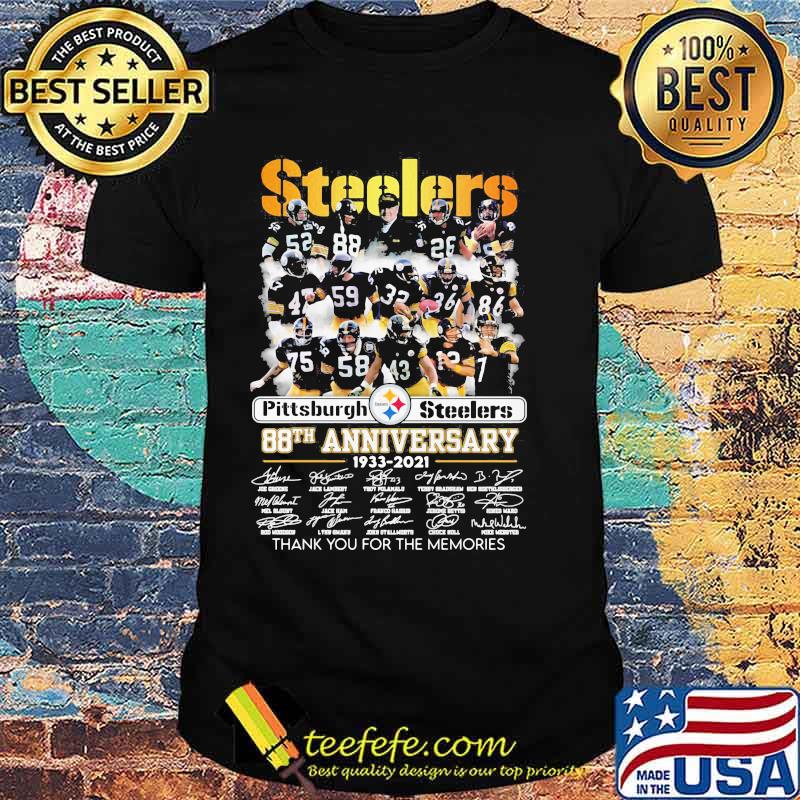 Steelers Pittsburgh 88th Anniversary 1933 2021 Birthday Signature Rugby Shirt