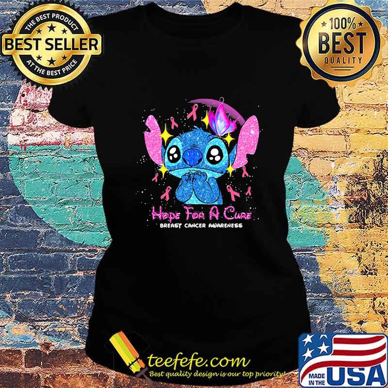 Stitch hope for a cure breast cancer awareness s Ladies tee Stitch hope for a cure breast cancer awareness s Ladies tee