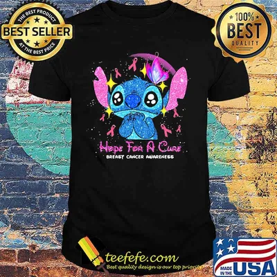 Stitch hope for a cure breast cancer awareness shirt