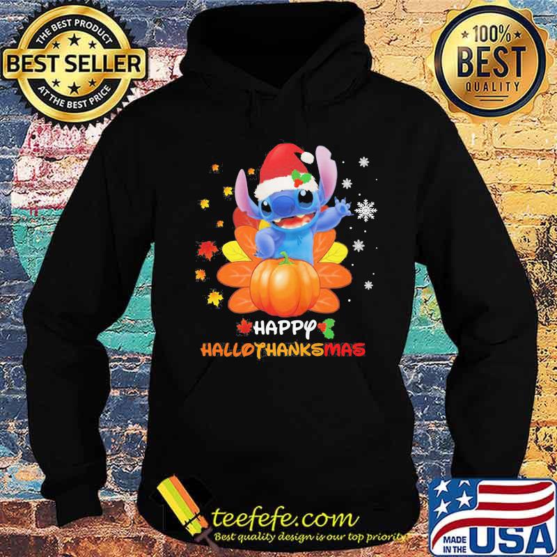 Stitch snow happy hallothanksmas shirts Hoodie Stitch snow happy hallothanksmas shirts Hoodie