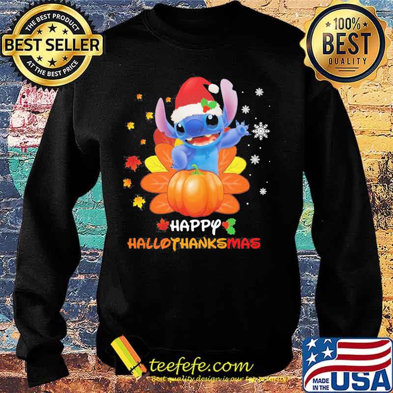 Stitch snow happy hallothanksmas shirts Sweater Stitch snow happy hallothanksmas shirts Sweater