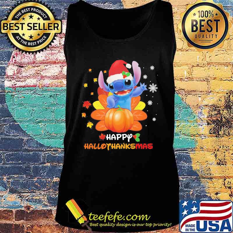 Stitch snow happy hallothanksmas shirts Tank top Stitch snow happy hallothanksmas shirts Tank top