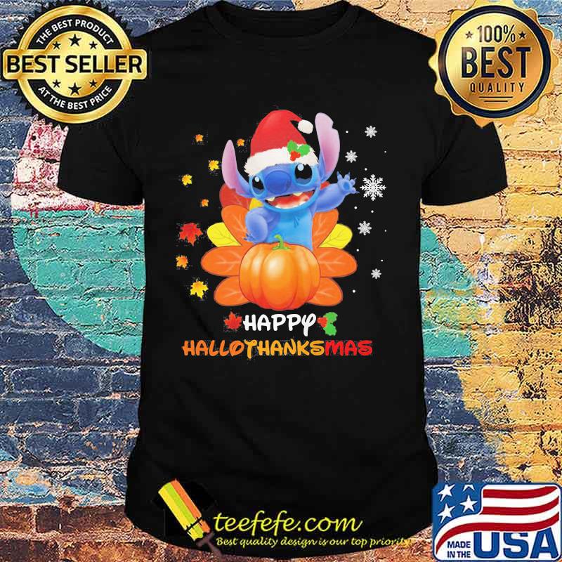 Stitch snow happy hallothanksmas shirts Stitch snow happy hallothanksmas shirts