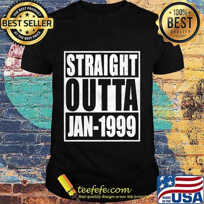 Straight outta 1999 22th bithday gift 22 years old birthday vintage shirt