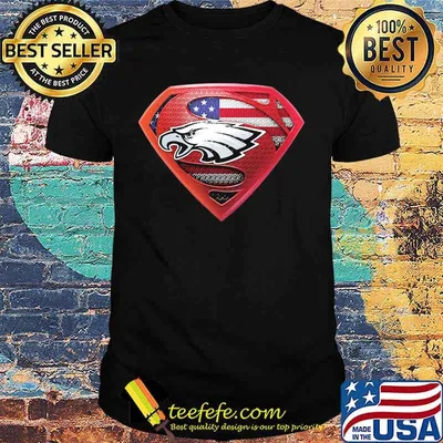 Superman philadelphia eagles american flag shirt