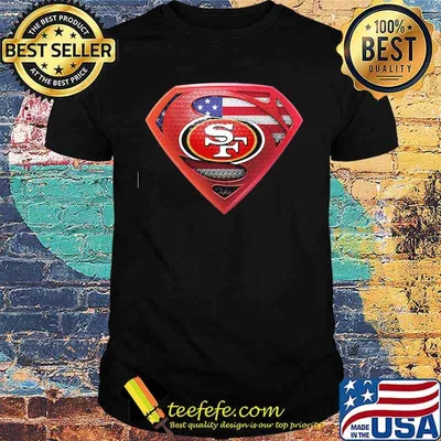 Superman san francisco 49ers american flag shirt