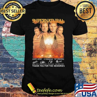 Supernatural 2005 2020 15 Seasons 15th Anniversary Thank For The Memories Signuature Shirt