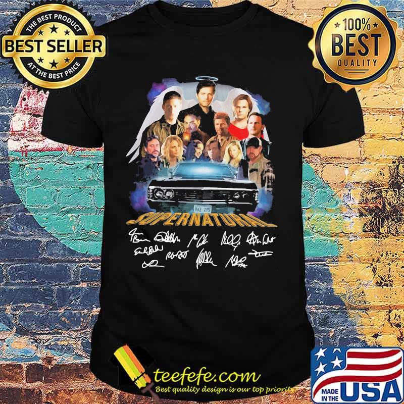 Supernatural characters signatures shirt